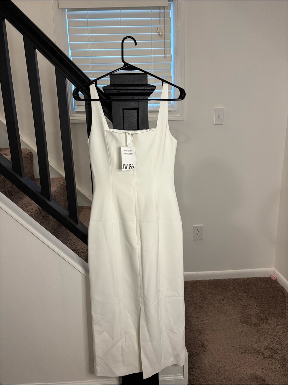 JW PEI Cream Midi Dress with 3D Floral Appliqués - Picture 9 of 9